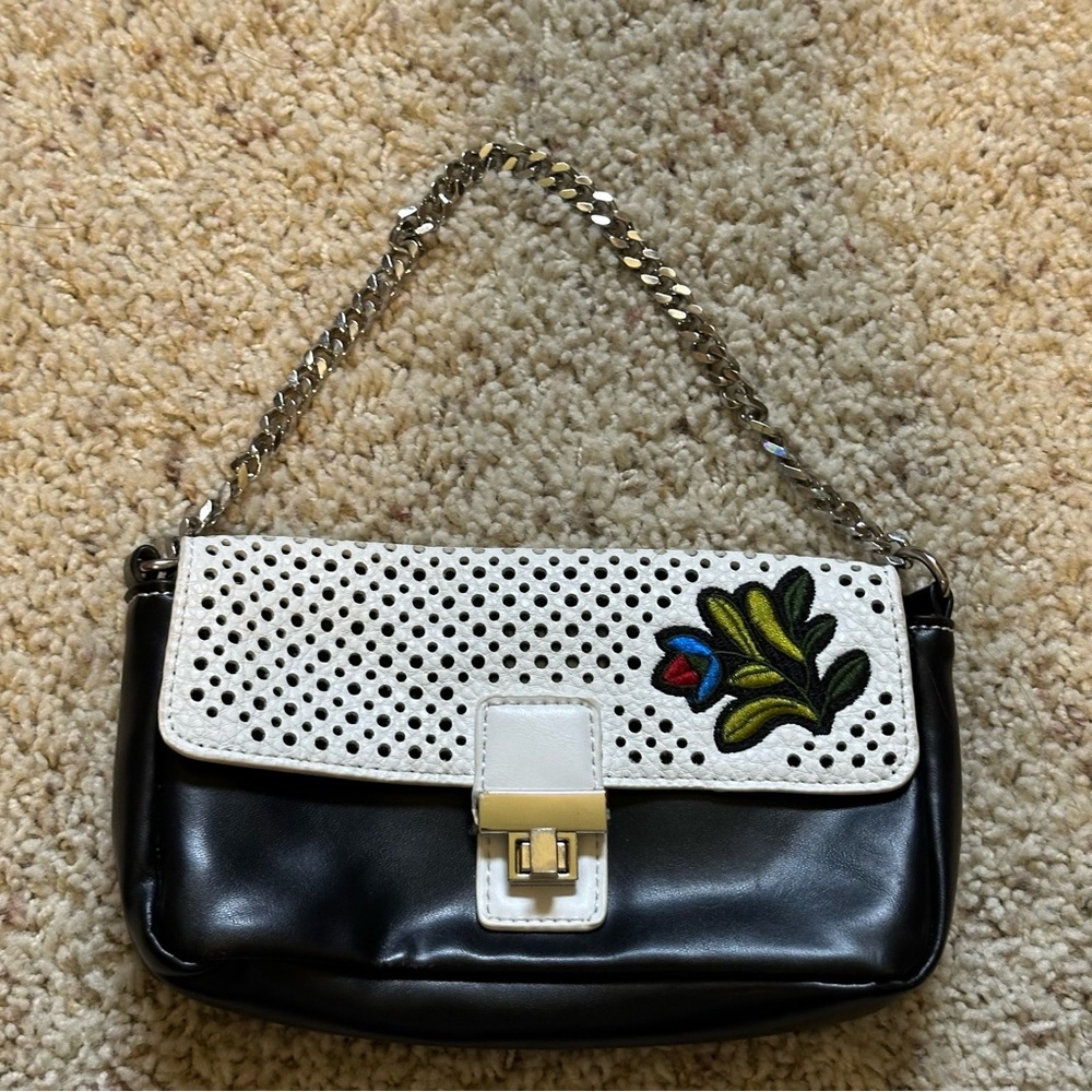 Y2K Dream Control Mini purse/Clucth embroidery flower 🌺 detail 4”x7”